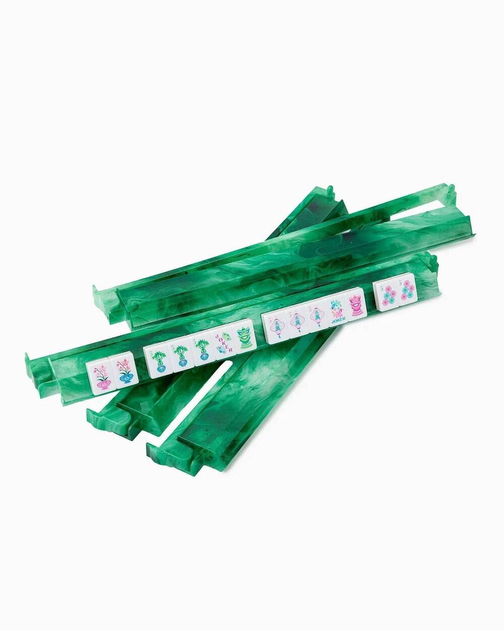 NEW OH MY MAHJONG agate racks in green